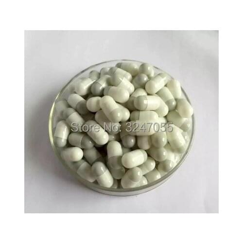 1000pcs/lot Size 00# Grey+White Gelatin Empty Seperated Capsules, Vacant Mediceine Powder Refillable Capsules
