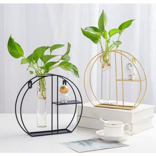 Manual Welding Long Lifespan Hydroponic Flower Green Radish Bottle for Office