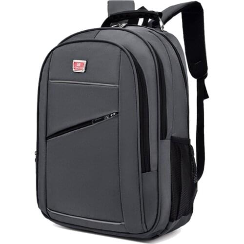 Large Capacity Men Backpack Laptop 15.6 Inch Black Nylon Waterproof College Students High School Bag Pack