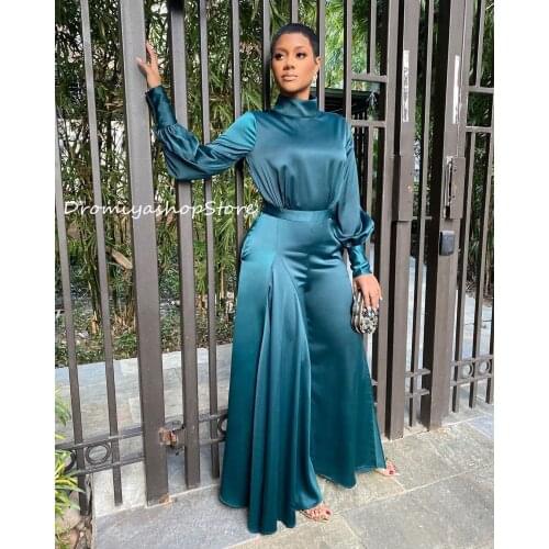 African Design Dashiki Dress Silk Jumpsuit Abaya Overalls Bandage Bazin Vintage Bat Robe Gowns Africa Sexy Lady Party Fairy