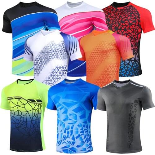 Tennis shirts Female Male , Girl Table Tennis Kit uniforms , Polyester Badminton T Shirt , PingPong Clothes Team Game Jerseys