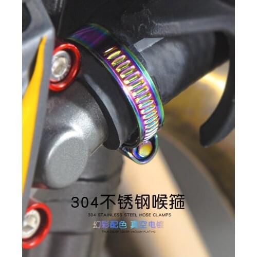3pcs Universal Motorcycle Air Filters Reinforcement Fixture Stainless Steel Modification Colorful Motorcycle Accessories