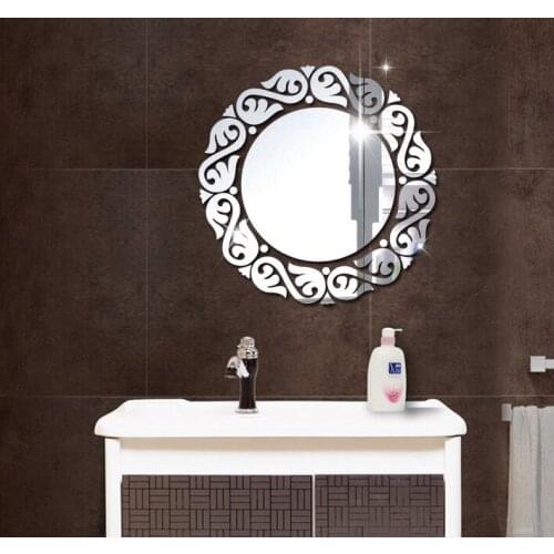 Sun Flower Mirror Wall Sticker for living Room bedroom home decoration