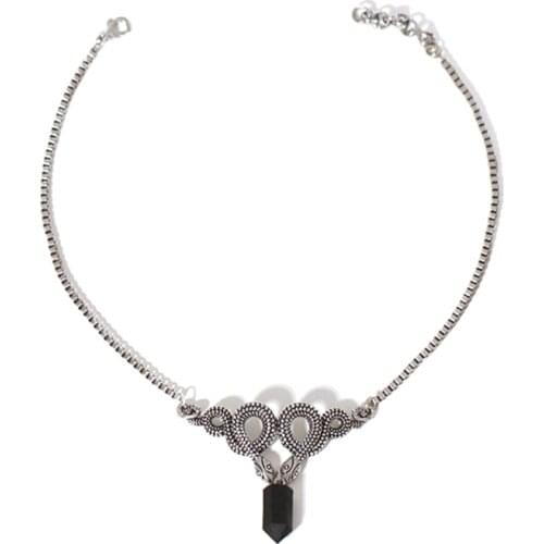 Snake Goddess Gothic Punk Style Charm Jewelery Gift Retro Exaggerated Double Snake Pendant Necklace