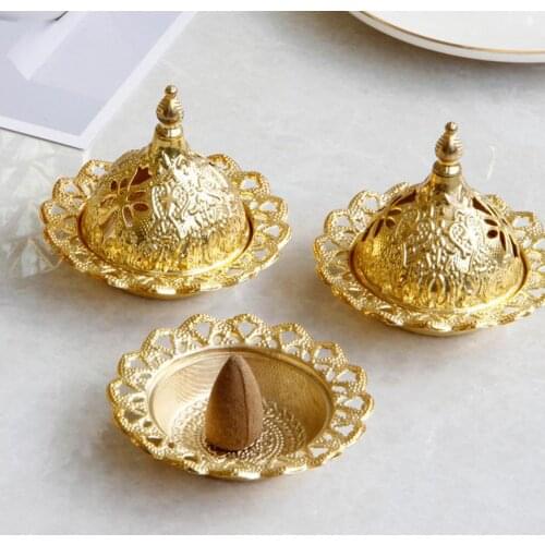 Alloy Mini Incense Cone Burner Holder Waterfall Backflow Censer Temple Decor
