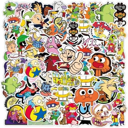 10/30/50PCS Mixed Classic Cartoon Anime Graffiti Stickers Skateboard Laptop Luggage Phone Waterproof Decal Kid Toy Cute Sticker