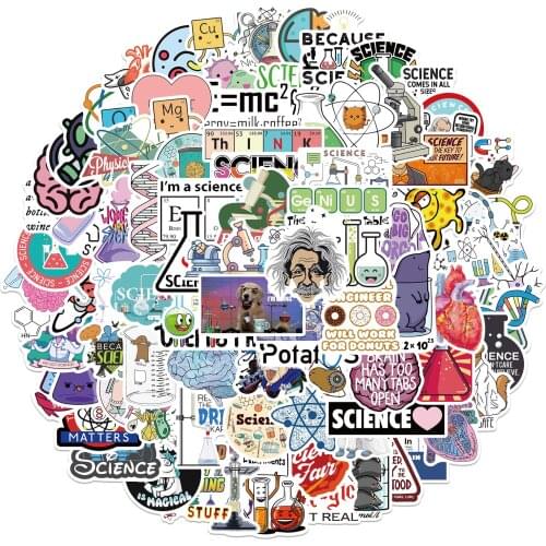 10/50/100PCS Science Lab Chemistry Stickers Funny Stickers DIY Laptop Suitcase Notebook Motorcycle Car Decal Toys Children