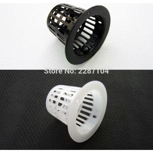 10pcs Black White Mesh Pot Net Cup Basket Hydroponic Aeroponic System Kit Plant Green Vegetable Grow Clone Cloning B 1-1/4inch