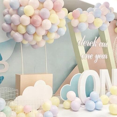 10Pcs 10'' Macaron Candy Color Pure Latex Balloons Wedding Children Happy Birthday Balloons DIY Air Ballon Party Decorations