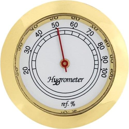43MM Mini Household Guitar Case Cigar Hygrometer Cigar Hygrometer High Precision Moisture Meter Tobacco Humidor