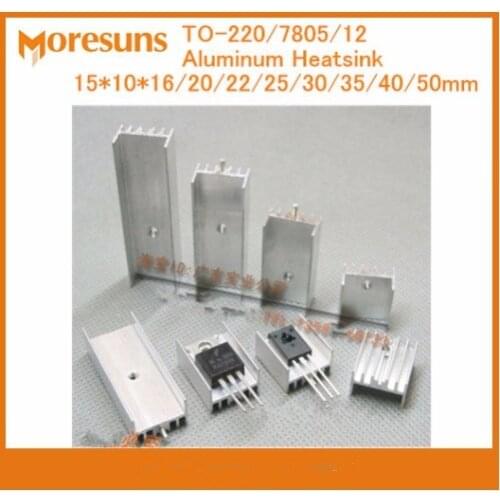 Free ship by DHL/EMS 1000PCS TO-220\7805\7812 IC Chip heat dissipation Without needle 15*10*30mm Radiator Aluminum heatsink