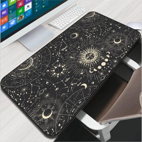 Moon Sun Planet Large Mouse Pad XXL Gaming Accessories Gamer Laptop Mini PC Keyboard Pad Rug Mousepad Desk Mat Gaming Mouse Pad