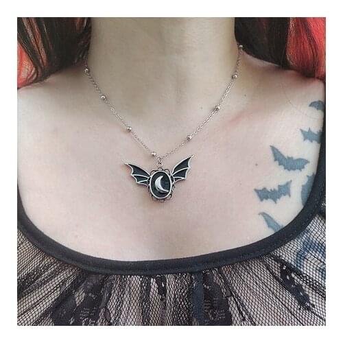 Bat Choker, Bat Necklace, Gothic Choker, Vampire Choker, Rock Choker, Metal Choker