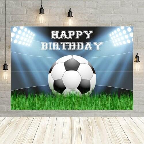 Avezano Background for Photography Football Grassland Boy Baby Birthday Party Portrait Backdrop Photo Studio Photocall Banner