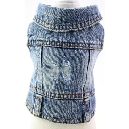 Blue Hole cowboy vest pet clothes are than bear teddy dog four seasons clothes