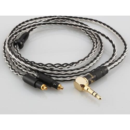 Hi End 7N OCC Silver Plated Cable 3.5mm Right angled Headphone Upgraded Cable for SRH1440 SRH1840 SRH1540 SHR535 846