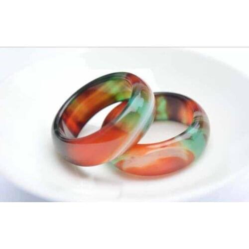 Colorful male and female models natural yu ring wrapping thin strips lovers genuine special yu finger ring