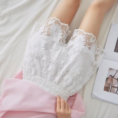 Summer Women Panties Lace Plus Size Shorts Can Be Worn Outside Safety Pants Breathable Loose Bottoming Shorts Women Home Shorts