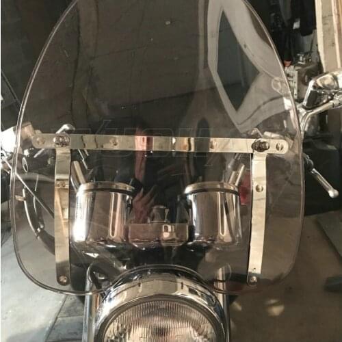 Windshield Windscreen For 1985 - 2014 Suzuki Intruder 1500 1400 600 750 700 VL1500 VZ1500 VS1400 VS600 7/8" 1" Handlebar Fixed