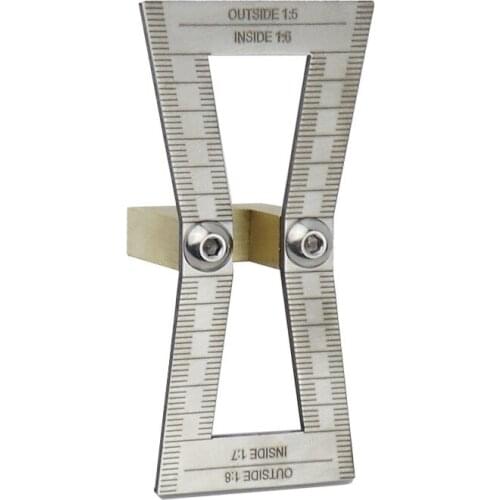 Woodworking Dovetail Marker Hand Cut Wood Joints Gauge Dovetail Guide Tool with Scale, Dovetail Template Size 1: 5-1: 6 1: 7-1:8