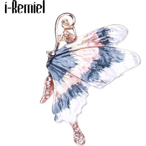 Fashion High Grade Butterfly Enamel Pins Brooches for Women Girls Simple Beauty Scarf Buckle Wedding Office Brooch Jewelry Gifts