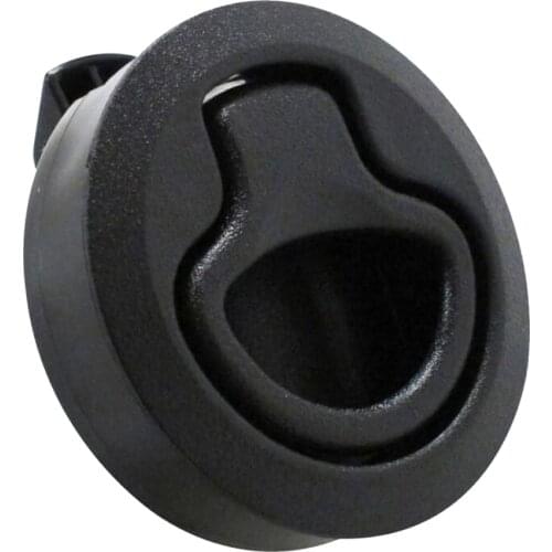 Marine Boat 2 inch 50mm Round Flush Mount Pull Hatch Latch Lift Handle, Black