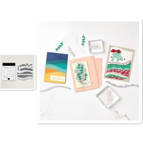 2021 New Metal Cutting Dies And Stamps DIY Scrapbooking Stencil Cut Cutter Card Embossing Silicone Clear Stamp and Dies Set