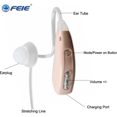 Rechargeable Digital Hearing Aid Ear Severe Loss Invisible Sound Amplifier High-Power Hearing Aids for Deafness Elderly S-318