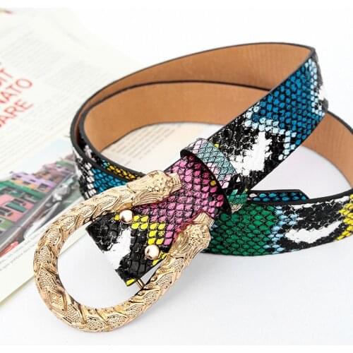 New Graffiti Designer Womens Leather Belt Jeans with High Waist Belts 2021 Fashion Casual Female Belts for Dress