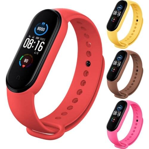 Strap For Xiaomi Mi Band 5 4 3 Silicone Soft Replacement Wristband Bracelet Watchband For Xiomi Mi Band3 Miband 4 3 Band4 Strap