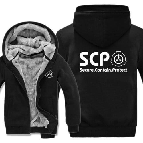 SCP Foundation Secure Contain Protect Hoodies Fashion Jacket Winter Men Thick SCP Sweatshirts Man Coat