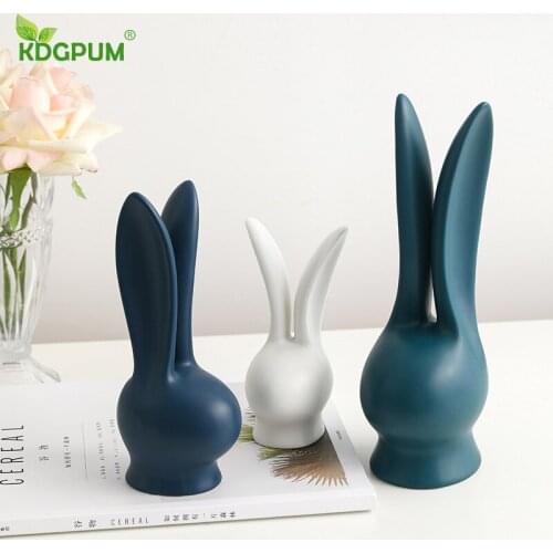 Nordic Modern Minimalist Abstract Rabbit Decoration Creative Ceramic Living Room TV Cabinet Desk Soft Decoration Decoration