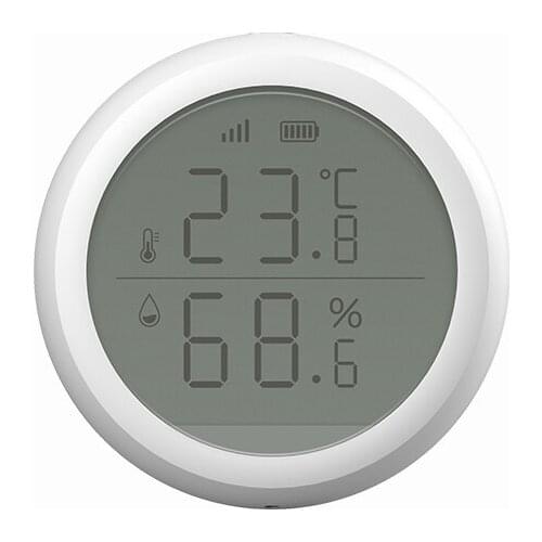 Battery Powered Smart Sensor Smart Life ZigBee Temperature and Humidity Sensor With LCD Screen Display work with TuYa ZigBee Hub