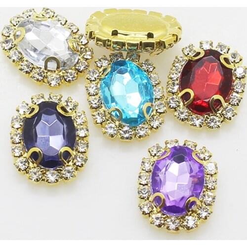 Mix Acrylic Sewing Buttons Metal Button for Clothing 10pcs/Lot 20*25mm Diy Ribbon Hand Handwork Accessories Wedding Decor