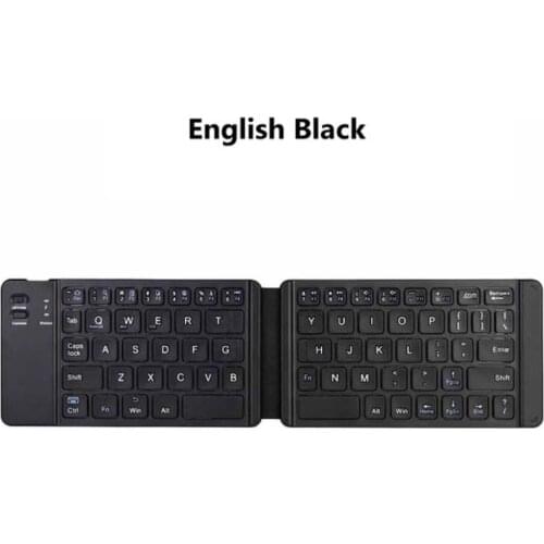 Light-Handy Russian/English Bluetooth Folding Keyboard Foldable Wireless Keypad for IOS/Android/Windows ipad Tablet Phone