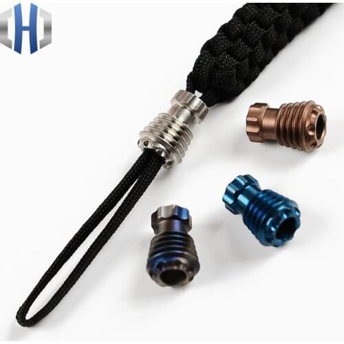 Titanium Knife Pendant Pendant Rope Knife Beads Outdoor Knife Pendant EDC Knife Pendant Pure Titanium TC4 Paracord Beads
