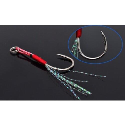 Japan hook 50pcs/lot #12-#18 jigging Assist Hook Gamakatsu High Carbon Steel Assist Rigs Ocean Boat Japanese Fishing Hook Jig