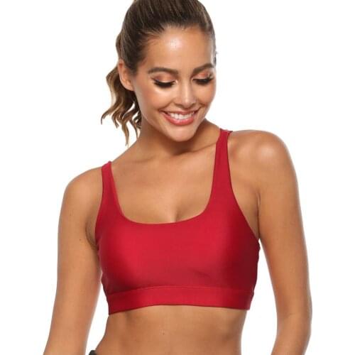 Women Stretch Criss Cross Back Strappy Padded Bra Yoga Sports Running Crop Top women Sports Bras