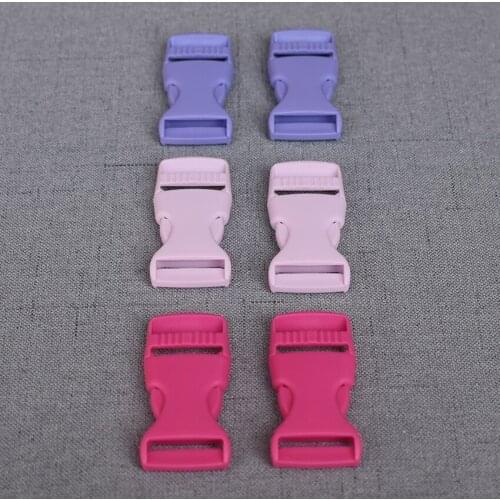 100 Pcs/Lot 25mm Colourful Plastic Release Buckle Strap For Bag Dog Collar Necklace Bracelet Paracord Sewing Accessory
