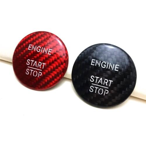 1x Carbon Fiber Engine Start Stop Push Button Cover Cap Trim for Mercedes Benz A B C E ML GL GLC GLE GLS GLA GLK SLK SLC CLS R S