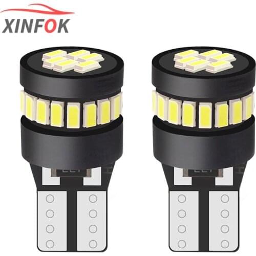 2PCS DC 12V 4014 Chips 21PCS SMD White T10 W5W 194 Car LED Bulbs Position Lamps Side Marker Clearance Lights Signal Reverse Lamp