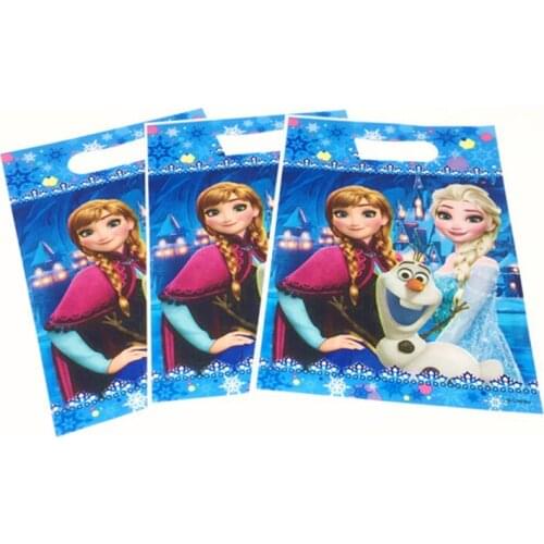 30/36/48/60/66PCS Disney Frozen Anna and Elsa Gift bags kids Baby Birthday Party Child Candy Dessert wedding Decoration Loot Bag