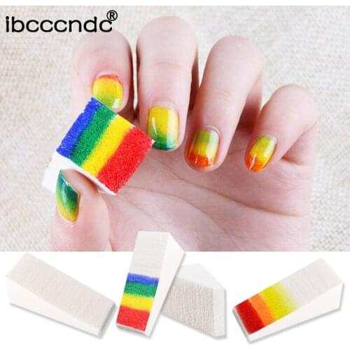 4 pcs Soft Triangle Nail Art Polish Gel Gradient Color Stamping Stamp Drawing Painting Sponge Image Transfer Manicure tool