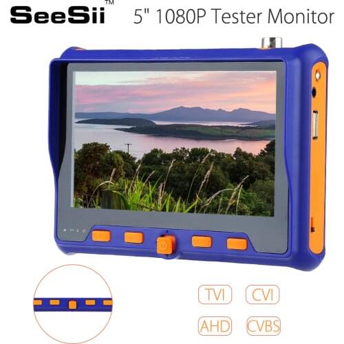 4in1 5" Tester Monitor 2MP CCTV Camera PTZ Test TVI CVI AHD VGA CVBS Video Cable Testing HD 1080P Camera Tester
