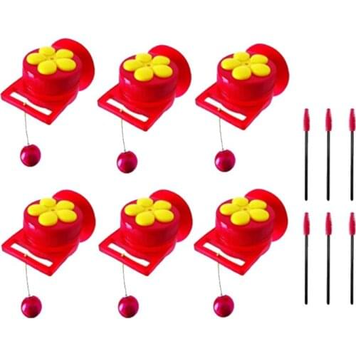 6 Pack Handheld Bird Feeders With Suction Cup,Multifunctional Mini Feeder With Cleaning Brush For Window Outdoors