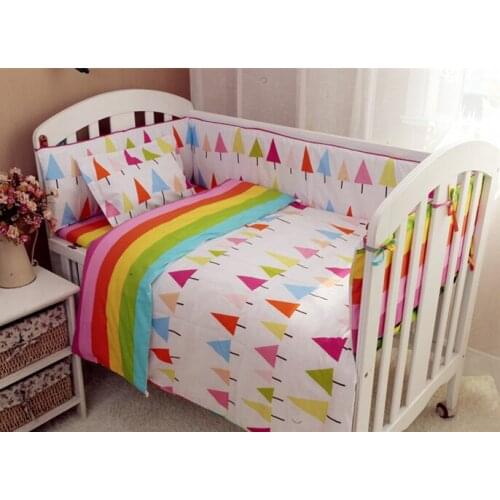 9PCS Full Set cotton Baby bedding ropa de cuna crib bedding set crib set 100% cotton,4bumper/sheet/pillow/duvet