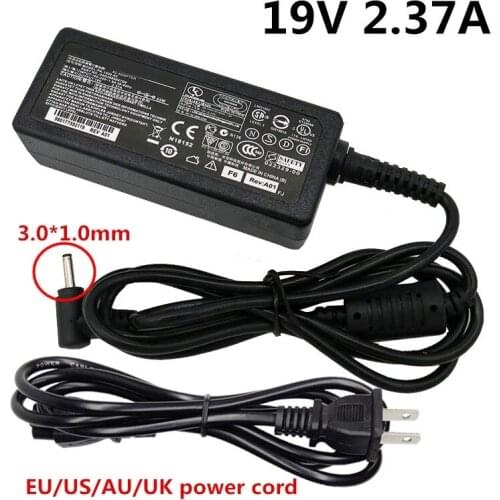 19V 2.37A 3.0*1.0mm AC Power Supply Charger Adapter AC/DC Adaptor For Asus UX21 UX31 C200 Laptop EU US UK AU plug