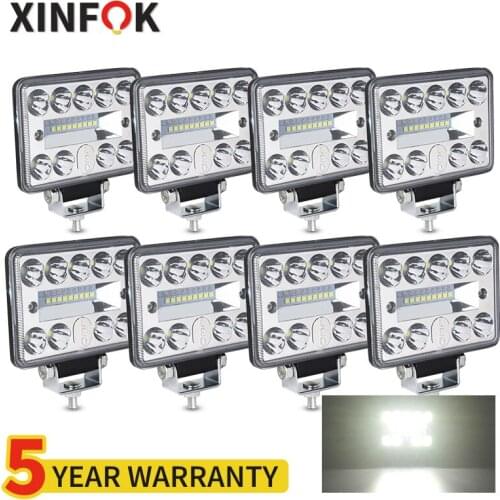 Car Spotlights 24V 12V Universal LED Work Light 3030 Chips 54 Watts Fog Reversing Reflector Lamps for 4x4 Truck FSO