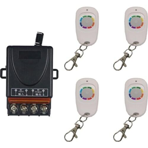 433MHz Wireless Remote Control AC 220V 30A 1CH rf Relay Receiver and Transmitter for Electric curtain and garage door Control