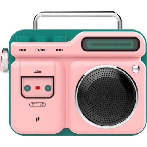 Bluetooth speaker literary mini Bluetooth small speaker retro radio portable cool stone speaker